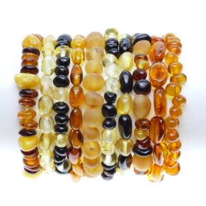 Wholesale Lot - 10 Baltic Amber Baby Stretch Bracelets or Anklets - Bulk pricing